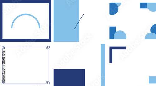 фотографія Art & IllustrationAbstract Minimalist Geometric Graphic Element Set with Square