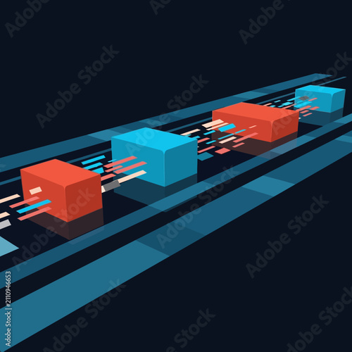 Digital data block network background