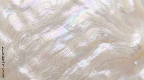 Abstract Iridescent Mother of Pearl Texture, Luminous Soft Nacre Background