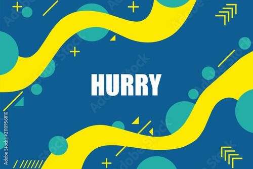 Vector banner. Megaphone with hurry speech bubble. Loudspeaker. Banner for business, marketing. Banner design vector illustration.