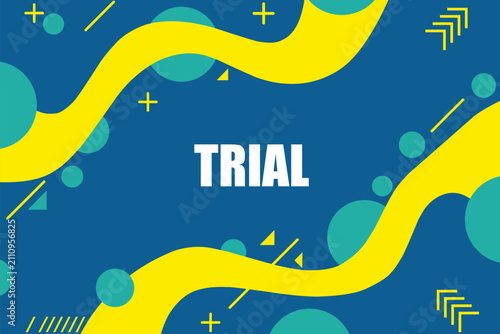 Vector banner. Megaphone with trial speech bubble. Loudspeaker. Banner for business, marketing. Banner design vector illustration.