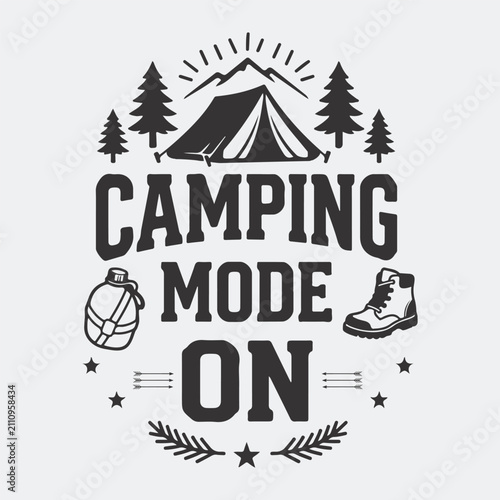 Camping and adventure t-shirts design
