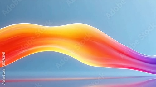 Abstract light band from orange to blue