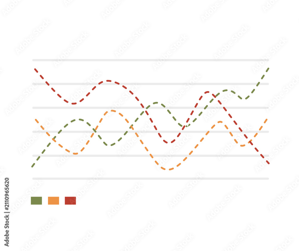 Obraz premium Graph design showing the company's rise and fall trends