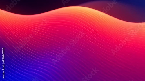Abstract fluid art with neon waves