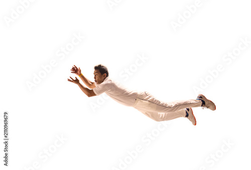 Принти на полотні Fielder diving to take a ctach