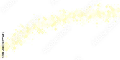 Schilderij op canvas Abstract Yellow Geometric Line Background with Minimalist Diamond Shapes on Whit