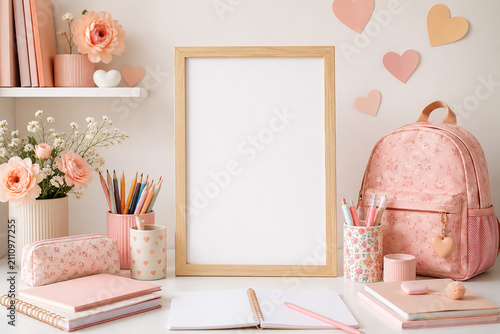 back to school frame mockup