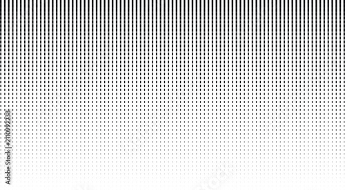 Vertical line halftone pattern with black squares of varying sizes on a white background, creating a linear gradient effect for