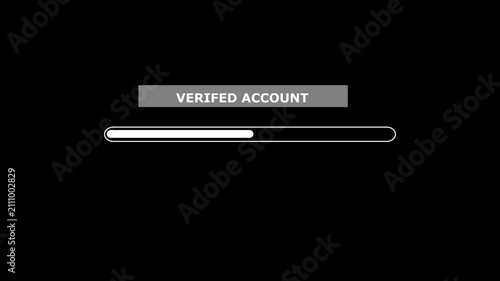White Round Loading bar, download bar progress, animated loading screen on black background.Abstract neon loading icon animation 4k video