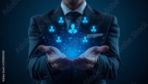 Human Resources Management Concept, Digital People Network
