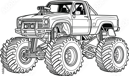 vector illustration of an old truck