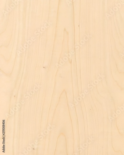 Vertical light beige maple wood texture background with wavy grain