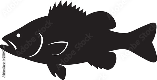 A sleek, high‑contrast black vector icon with crisp contours and a transparent
background. It captures the streamlined elegance of a typical freshwater
species in a clean, minimal style.
Would you li