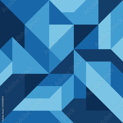 Abstract geometric background with blue triangles and polygons