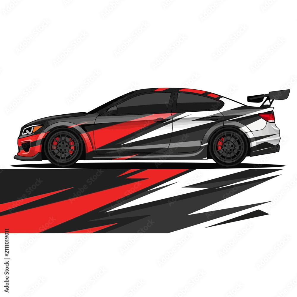 Fototapeta premium Sportscar with Racing Livery