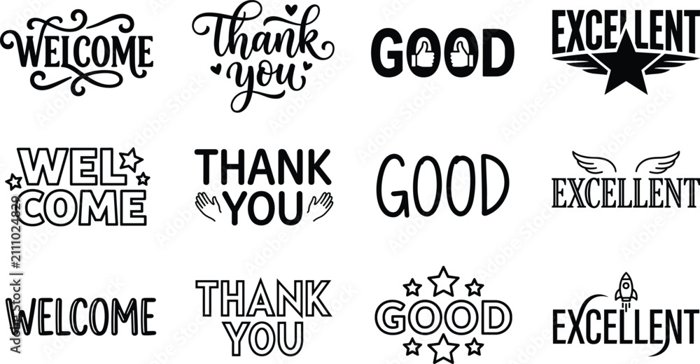 Obraz premium Bold black and white feedback signs for customer evaluation.