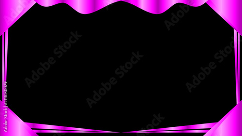 Foto An elegant and decorative abstract frame with vibrant magenta curtain-like waves