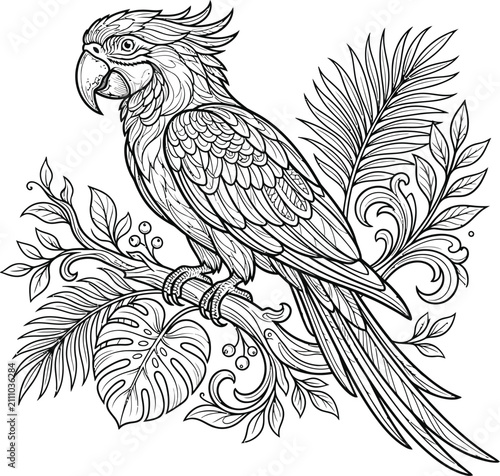 parrot on a branch