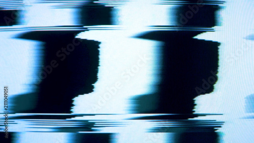 Canvas Print Old TV static noise texture with analog interference and retro screen distortion