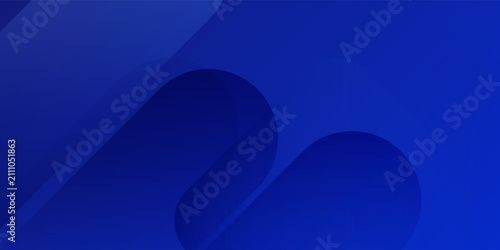 Billede på lærred Abstract blue background with glowing geometric lines