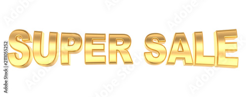3D gold super sale text