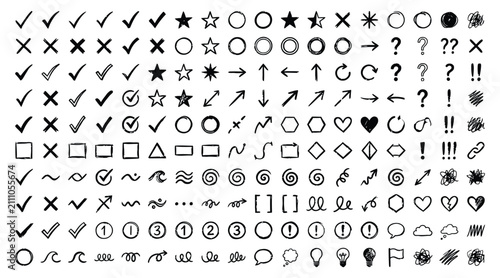 check mark, cross mark, hand drawn, sketch, doodle, tick, x mark, checkmark, checkbox, symbols, icons, choice, selection, correct, incorrect, yes, no, vote, survey, validation, approval, rejection, 
