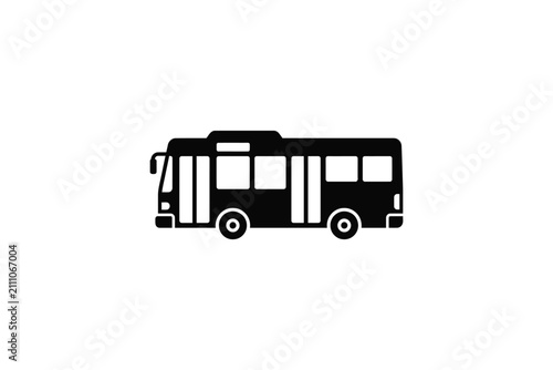 Bus Icon Public Transportation Vehicle Symbol.