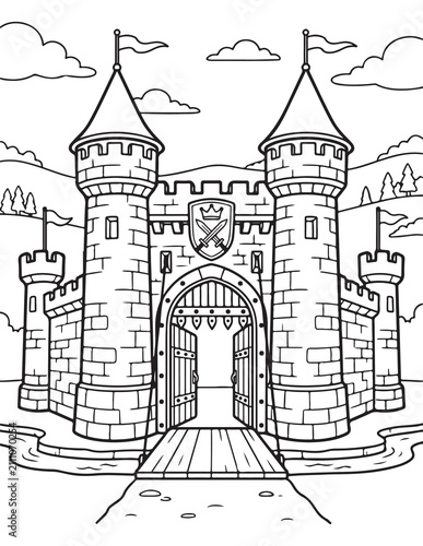 Castle coloring pages
