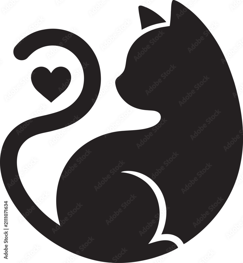 Fototapeta premium black and white cat