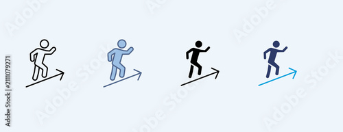 Quadro su tela Climb Multiple Icon Illustration Vector