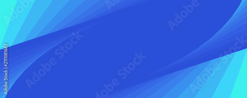 Abstract blue and cyan smooth wave banner background with dynamic curves.