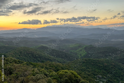 sunset in the mountains of Minas Gerais, Brazil