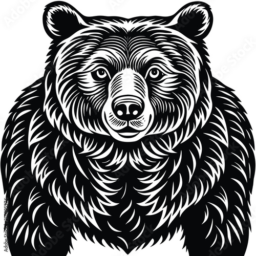bear, mother, animal, predator, silhouette, grizzly, mammal, polar, illustration, nature, vector, wild, wildlife, clip art, signs, graphic, safari, zoo, isolated, icon, outline, symbol, mascot, paw, t