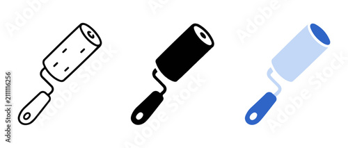 Bild auf Leinwand Lint roller icon set