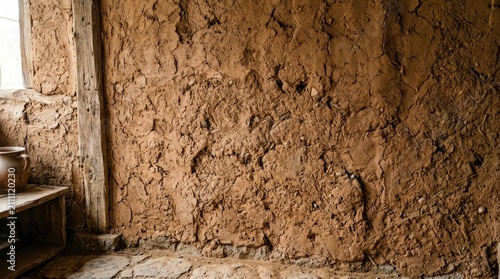 Rural earthy interior wall texture background.