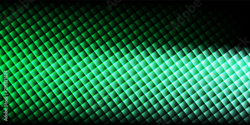 green neon gradient abstract background with glass effect and vertical ribbed light texture on black backdrop, smooth stripes creating futuristic motion for digital design, modern UI, tech visuals