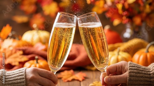 Autumn champagne toast.