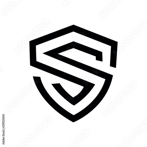 Minimalist black letter S logo design with pixelated digital dispersion effect for tech and creative brands