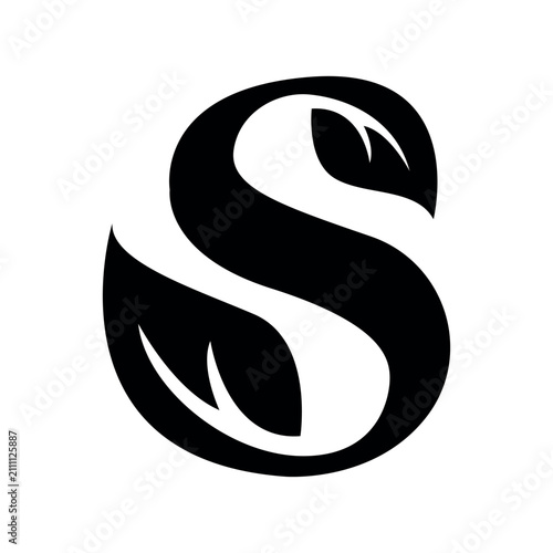 Minimalist modern letter S logo design with curved segments for business branding identity and corporate monogram graphic symbol