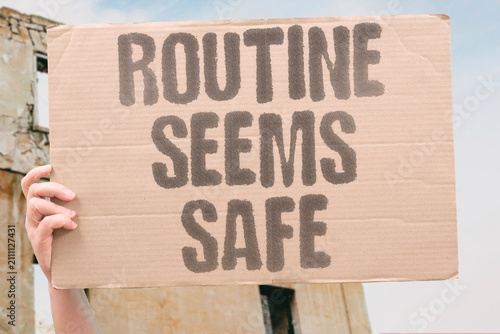 Принти на полотні "Routine Seems Safe" Normal habits feel harmless until damage appears