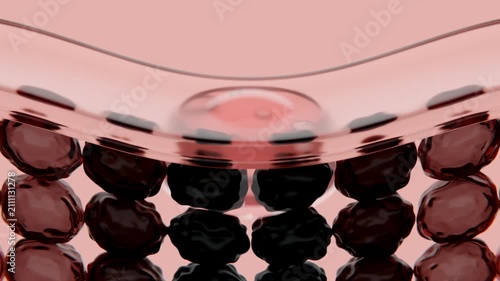 Serum Penetrating Skin Layers for Wrinkle Repair and Brightening - 3D Skincare Animation