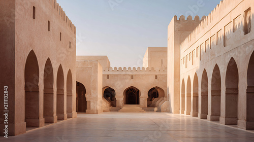Ancient fort courtyard in Oman
