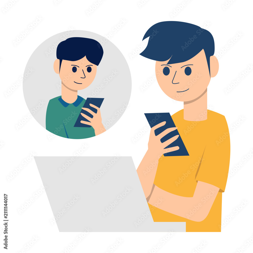 Fototapeta premium Online Communication Illustration