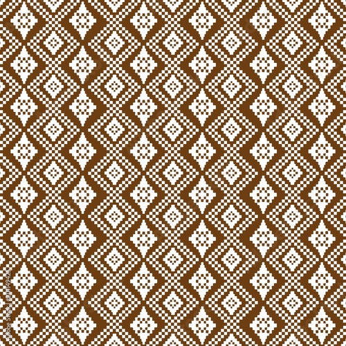 Принти на полотні This fabric features a stunning fabric tribal-inspired Ikat pattern in rich cover full tones that contrast beautifully against a light background
