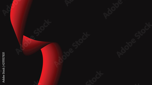 Photos Abstract red ribbon shape with smooth gradient highlights twisting vertically on