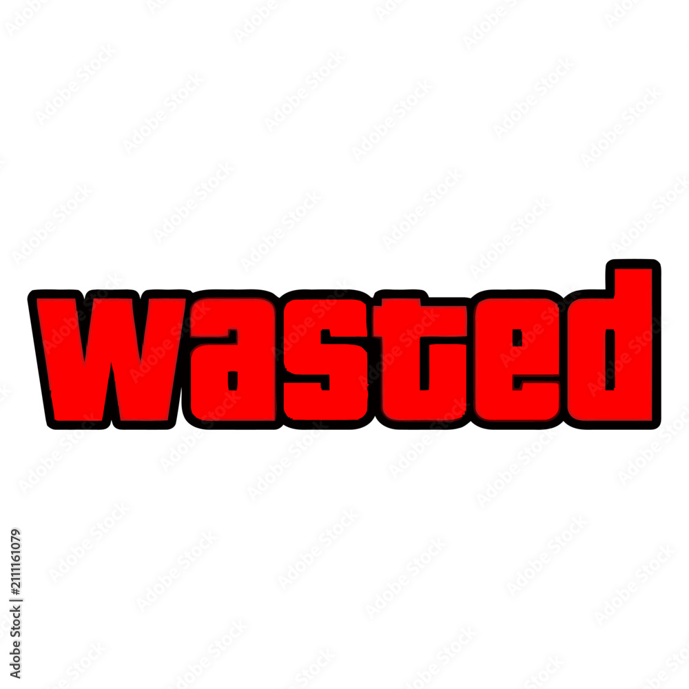Fototapeta premium Bold Red Wasted Text Design on White Background.