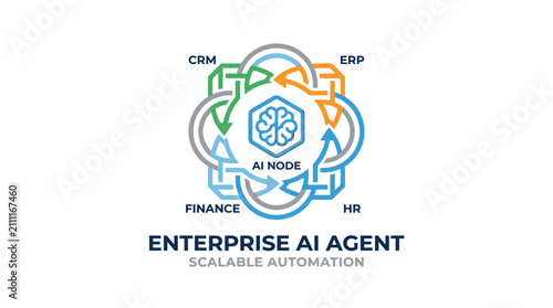 Enterprise AI agent business automation logo.