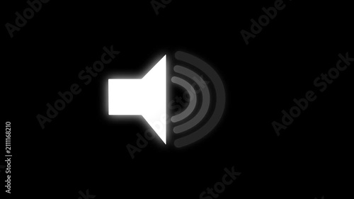 Speaker icon animated on transparent background Animation of speaker volume, Microphone, sound Voice animated with speaker icon 4k video.