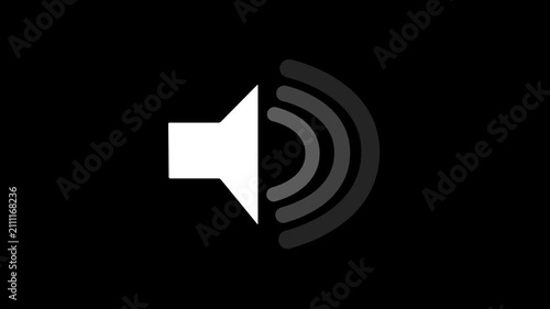 Speaker icon animated on transparent background Animation of speaker volume, Microphone, sound Voice animated with speaker icon 4k video.